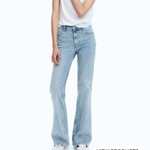 H&M Faded High-Rise Flared Jeans